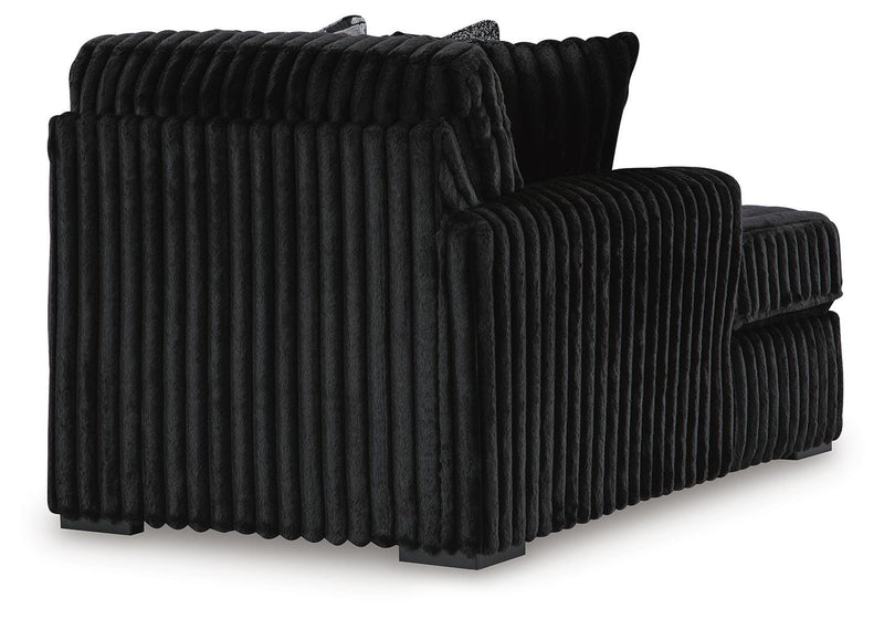 Midnight-Madness Onyx 3-Piece Sectional with Chaise - 98103S10