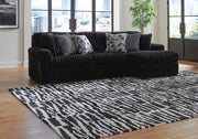 Midnight-Madness Onyx 3-Piece Sectional with Chaise - 98103S16