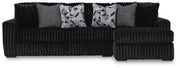 Midnight-Madness Onyx 3-Piece Sectional with Chaise - 98103S16