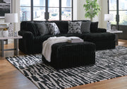 Midnight-Madness Onyx 3-Piece Sectional with Chaise - 98103S16