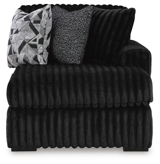 Midnight-Madness Onyx 3-Piece Sectional with Chaise - 98103S9