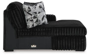 Midnight-Madness Onyx 3-Piece Sectional with Chaise - 98103S9