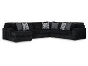 Midnight - Madness Onyx 4 - Piece LAF Sectional - Gate FurnitureSectional
