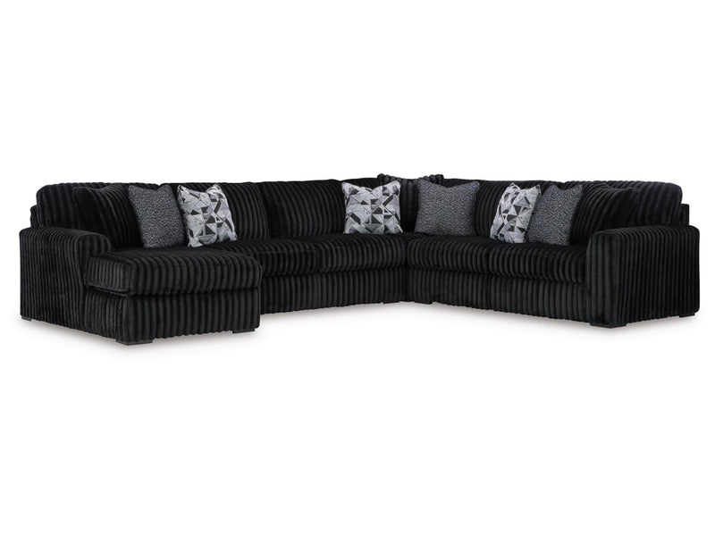 Midnight - Madness Onyx 4 - Piece LAF Sectional - Gate FurnitureSectional