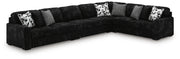 Midnight-Madness Onyx 4-Piece Sectional - 98103U11