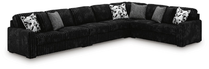 Midnight-Madness Onyx 4-Piece Sectional - 98103U11