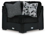 Midnight-Madness Onyx 4-Piece Sectional and Oversized Chaise - 98103U2