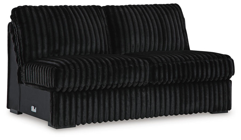 Midnight-Madness Onyx 4-Piece Sectional and Oversized Chaise - 98103U2