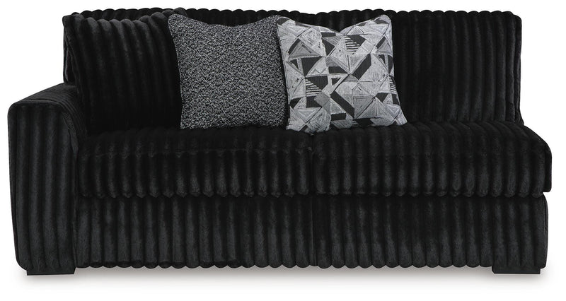 Midnight-Madness Onyx 4-Piece Sectional and Oversized Chaise - 98103U2