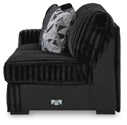 Midnight-Madness Onyx 4-Piece Sectional and Oversized Chaise - 98103U2