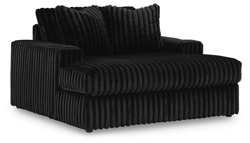 Midnight-Madness Onyx 4-Piece Sectional and Oversized Chaise - 98103U2