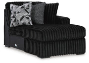 Midnight-Madness Onyx 4-Piece Sectional and Oversized Chaise - 98103U2