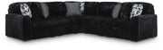 Midnight-Madness Onyx 5-Piece Sectional - 98103S26