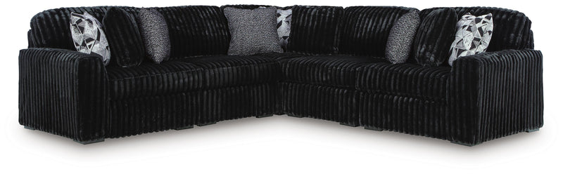 Midnight-Madness Onyx 5-Piece Sectional - 98103S26