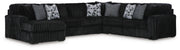 Midnight-Madness Onyx 6-Piece Sectional with Chaise - 98103S23