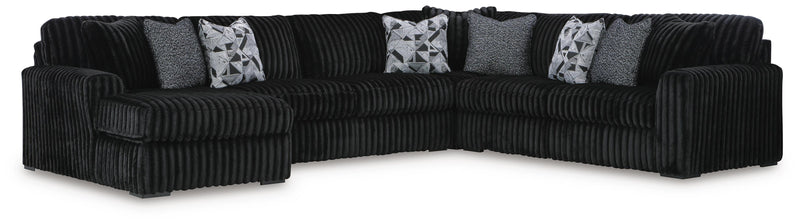 Midnight-Madness Onyx 6-Piece Sectional with Chaise - 98103S23