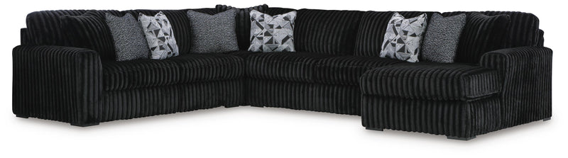 Midnight-Madness Onyx 6-Piece Sectional with Chaise - 98103S24