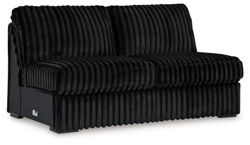 Midnight-Madness Onyx Armless Loveseat - 9810334