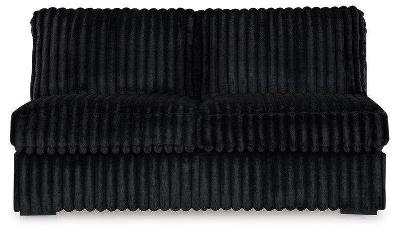 Midnight-Madness Onyx Armless Loveseat - 9810334