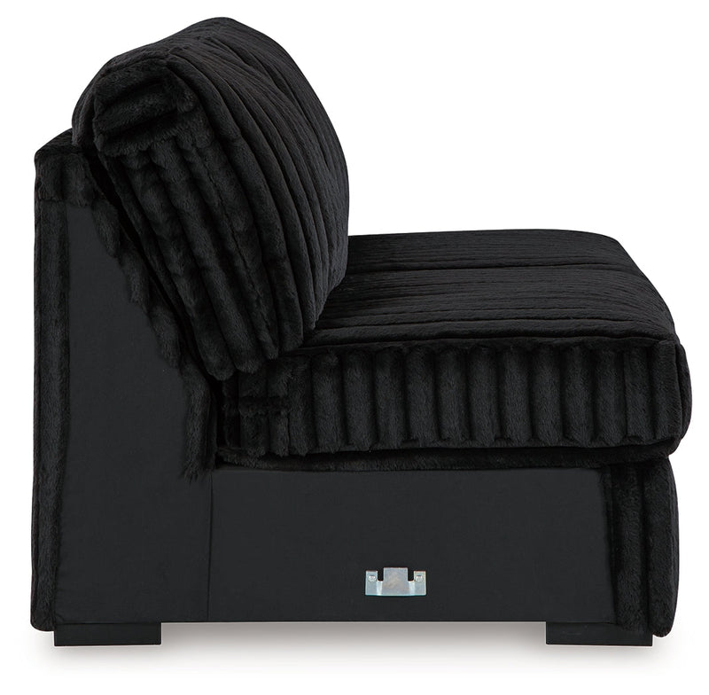 Midnight-Madness Onyx Armless Loveseat - 9810334