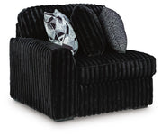 Midnight-Madness Onyx Left-Arm Facing Corner Chair - 9810364