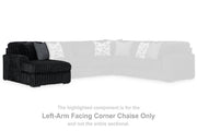 Midnight-Madness Onyx Left-Arm Facing Corner Chaise - 9810316
