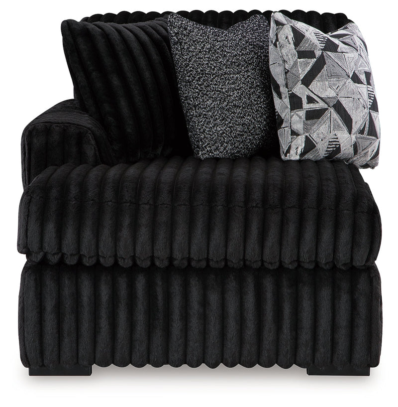 Midnight-Madness Onyx Left-Arm Facing Corner Chaise - 9810316