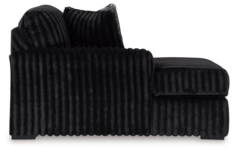 Midnight-Madness Onyx Left-Arm Facing Corner Chaise - 9810316