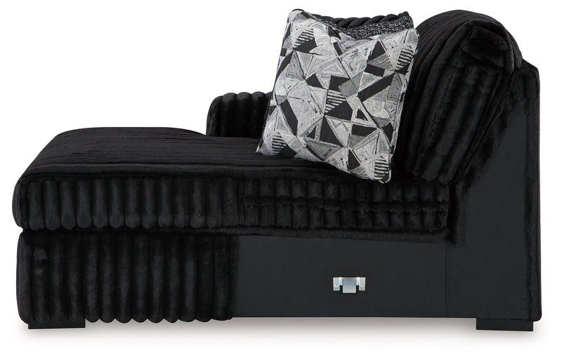 Midnight-Madness Onyx Left-Arm Facing Corner Chaise - 9810316