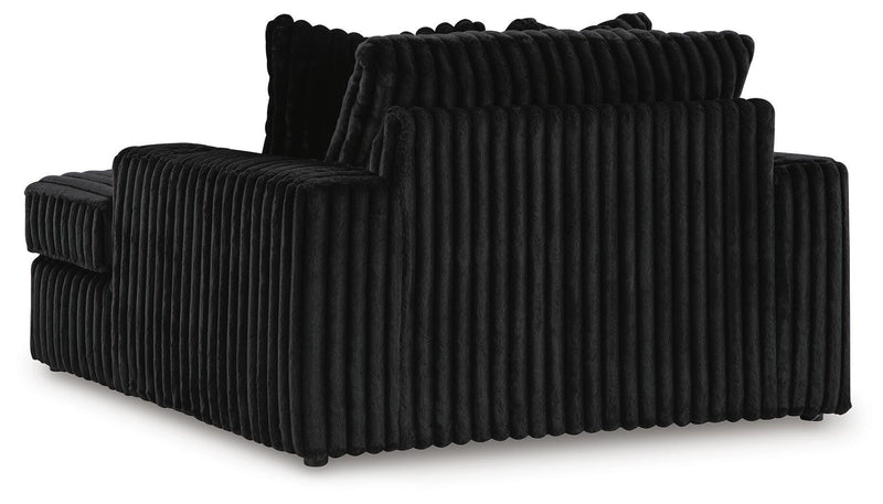 Midnight-Madness Onyx Oversized Chaise and Oversized Accent Ottoman - 98103U10