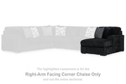 Midnight-Madness Onyx Right-Arm Facing Corner Chaise - 9810317