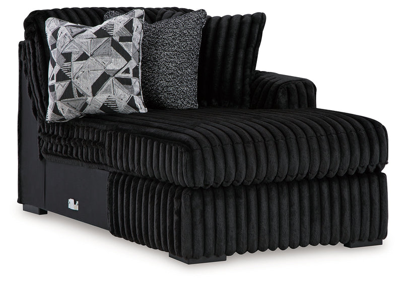 Midnight-Madness Onyx Right-Arm Facing Corner Chaise - 9810317