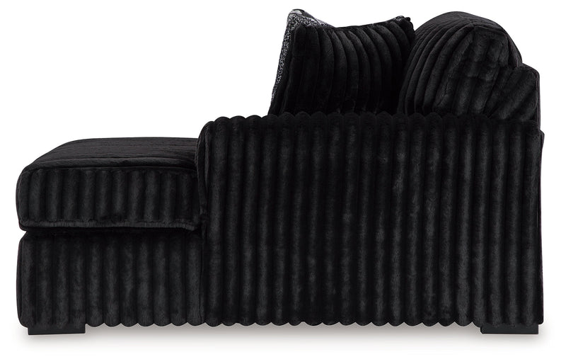 Midnight-Madness Onyx Right-Arm Facing Corner Chaise - 9810317