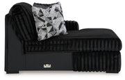 Midnight-Madness Onyx Right-Arm Facing Corner Chaise - 9810317