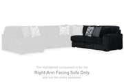 Midnight-Madness Onyx Right-Arm Facing Sofa - 9810367