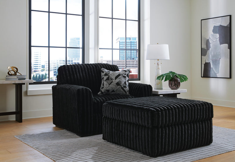 Midnight-Madness Oversized Chair and Ottoman - 98103U15
