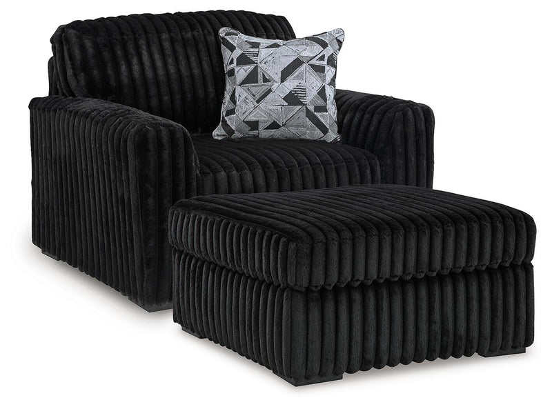 Midnight-Madness Oversized Chair and Ottoman - 98103U15