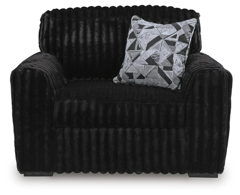 Midnight-Madness Oversized Chair and Ottoman - 98103U15