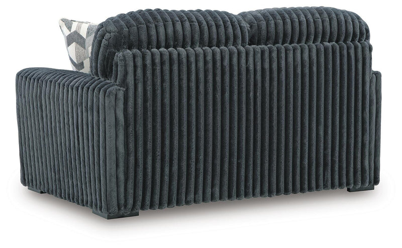Midnight-Madness Sofa and Loveseat in Gunmetal - PKG024021
