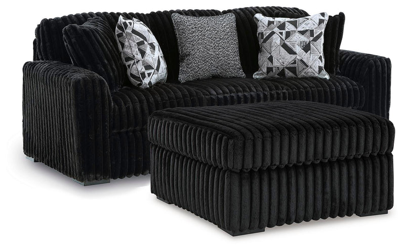 Midnight-Madness Sofa and Oversized Ottoman - 98103U16
