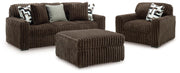 Midnight-Madness Sofa, Oversized Chair and Accent Ottoman - 98104U4