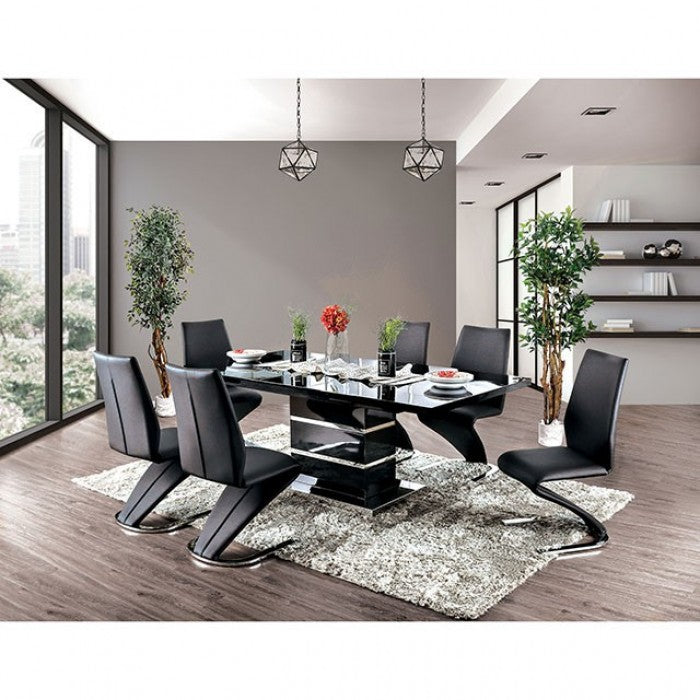 Midvale Black/Chrome Dining Table - CM3650BK-T-TABLE
