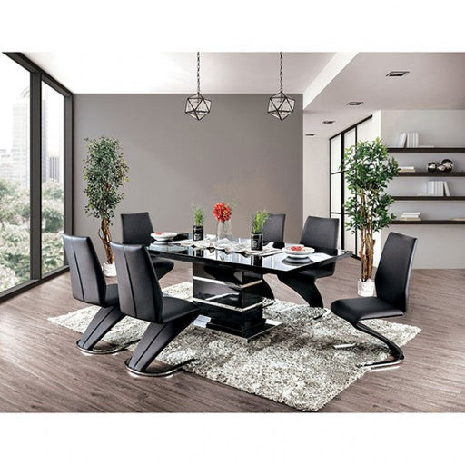 Midvale Black/Chrome Dining Table - CM3650BK-T-TABLE