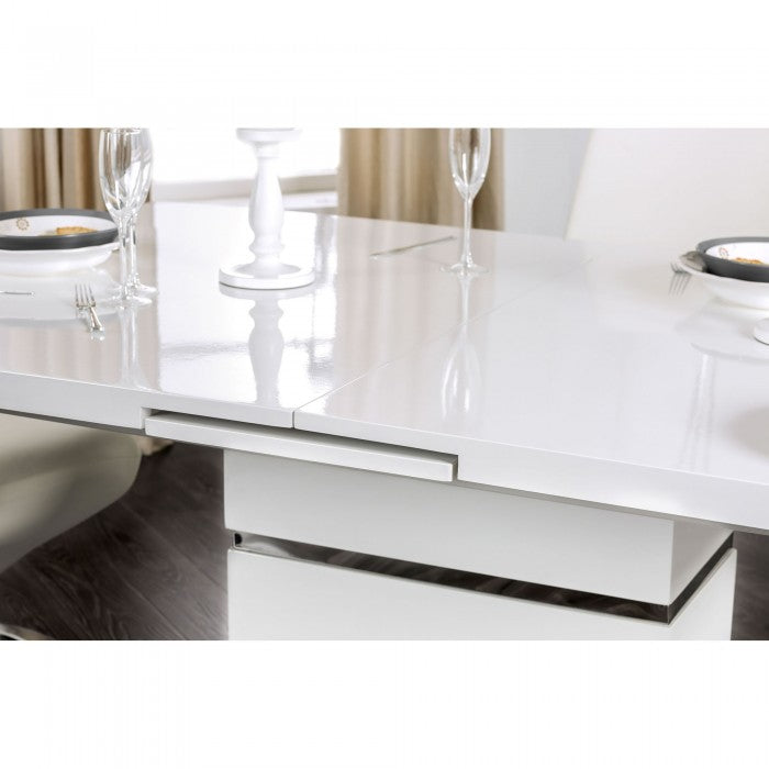 Midvale White/Chrome Dining Table - CM3650T-TABLE