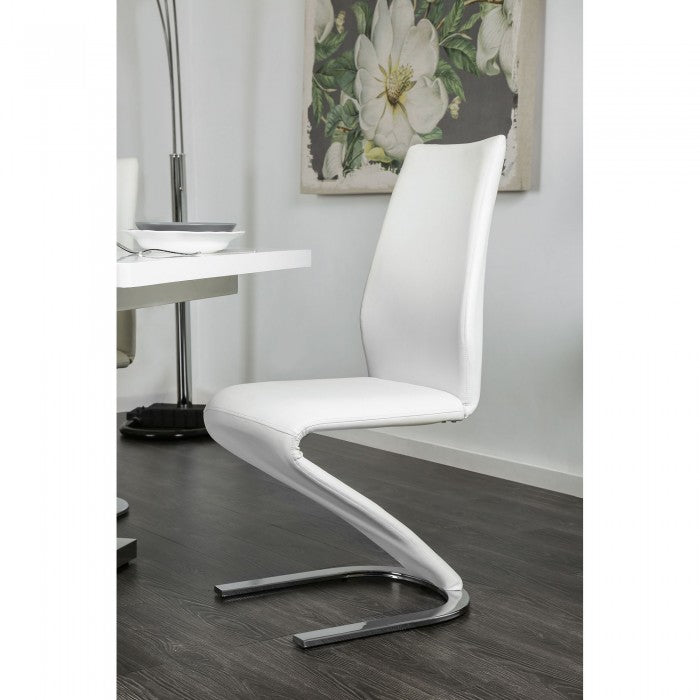 Midvale White/Chrome Dining Table - CM3650T-TABLE