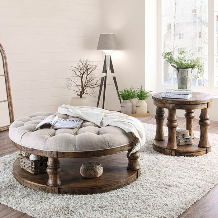 Mika Antique Oak Coffee Table - CM4424A-F-C