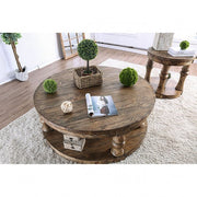 Mika Antique Oak End Table - CM4424A-E