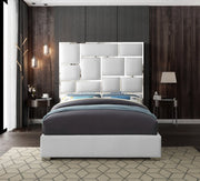 Milan Vegan Leather King Bed White - Gate FurnitureKing Bed