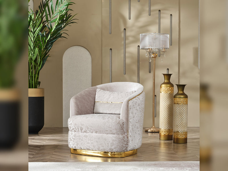 Milano Max 3-pieces (Sofa & Loveseat & Chair) Livingroom in Cream - 200-MAX-MIL-KEN020-DAR020-ELA020-321