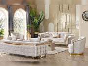 Milano Max 3-pieces (Sofa & Loveseat & Chair) Livingroom in Cream - 200-MAX-MIL-KEN020-DAR020-ELA020-321